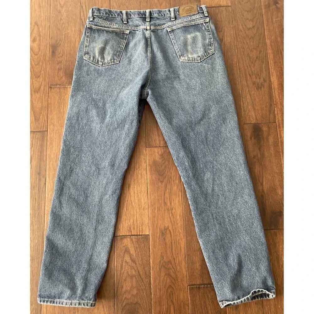 Cabela's 40x34‎ Blue Jeans Work Pants Classic Relaxed Quality Denim Stone Wash